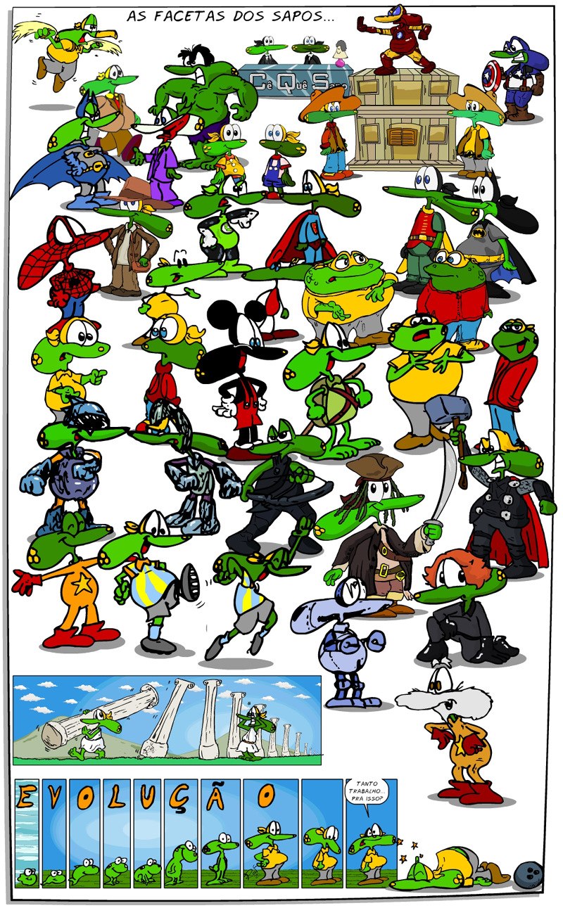 Sapo Brothers, divers�o, tiras, humor, games, jogos, anima��o, anima, quadrinhos, infantil, minja, jones