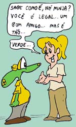 Sapo Brothers, divers�o, tiras, humor, games, jogos, anima��o, anima, quadrinhos, infantil, minja, jones